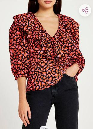 Жіноча блуза river island з тваринним принтом