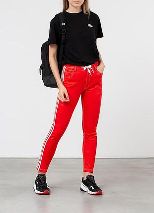 Женские спортивные штаны adidas x fiorucci modello ek4786 red