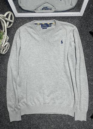 Чоловіча кофта polo ralph lauren сіра розмір l