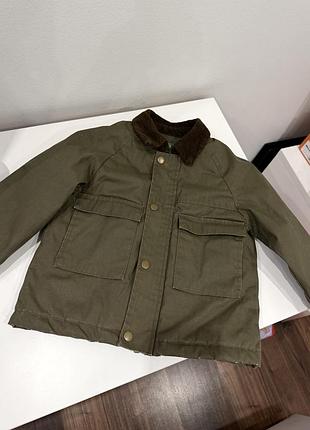 Куртка дитяча zara вітровка шерпа хакі