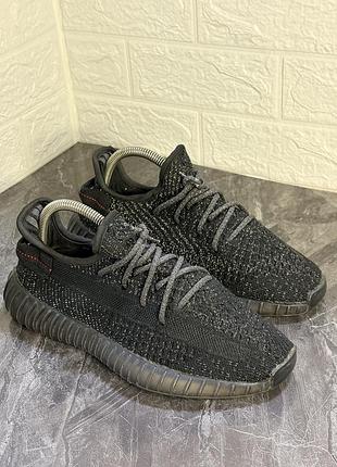 Кросівки чоловічі adidas yeezy boost 350 v2 black reflective чорні