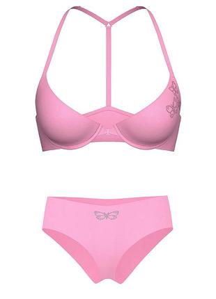 Комплект белья со стразами victoria's secret pink