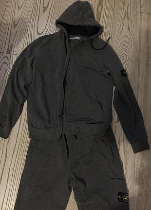 Спортивний костюм чоловічий stone island сірий