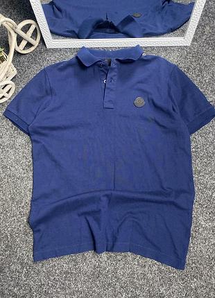 Чоловіче поло moncler синє розмір m