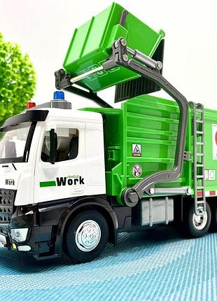 Сміттєвоз дитячий jd-288 32см,інерція,звук,світло,на бат-ці(табл)