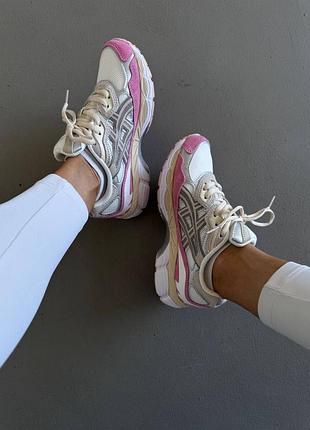 Кросівки asics gel nyc білий, кремовий, рожевий