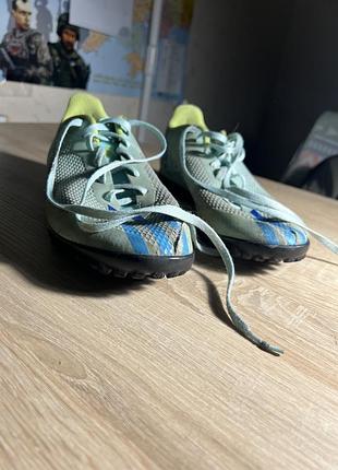Бутси чоловічі adidas x speedportal салатові, блакитні eu 39