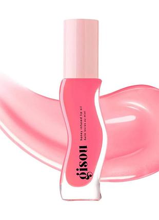 Увлажняющее масло для губ gisou honey infused lip oil raspberry swirl