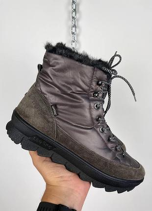Legero gore-tex женские утепленные высокие водонепроницаемые ботинки, ботинки с мехом
