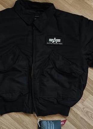 Куртка чоловіча alpha industries cwu-45/p чорна, розмір m,l.