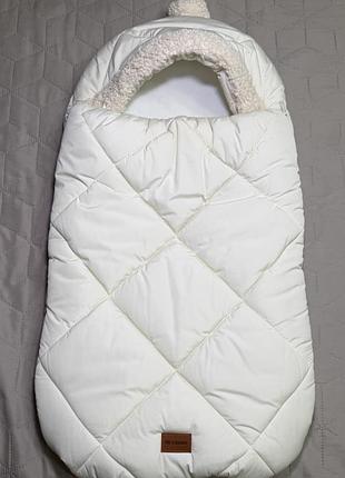 Конверт для немовлят унісекс зимовий молочний 56-68