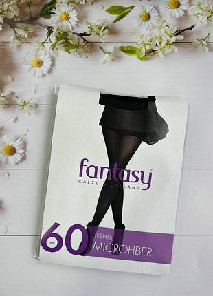 Жіночі чорні капронові колготки фентезі 60 ден, розміри 2, 3, 4, 5