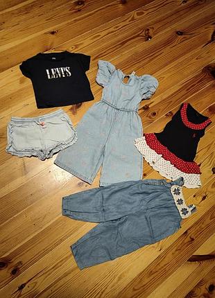 Лот набор комплект летних вещей на девочку в размере 80-86 ralph lauren levis zara primark
