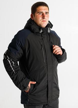 Куртка термо зимняя alder мужская m-xxxl , черный,xl