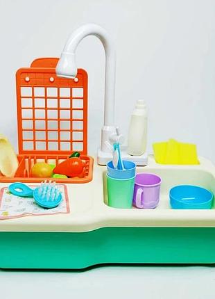 Кухня wd-r25 (18шт) мийка (ллється вода), 39,5-24,5-34см, посуд, продукти, 20предм, на бат-ці, в кор
