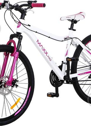 Велосипед maxxpro 26" 15"(38 см) f 100 f 100 біло-рожевий