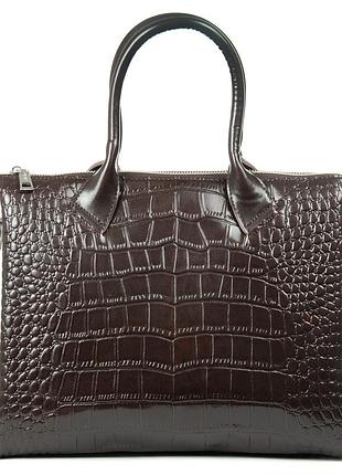 Podium сумка женская классическая кожа alex rai 1561 brown croco
