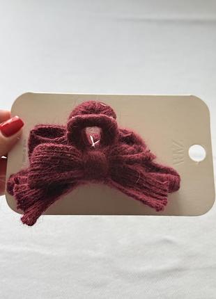 Шпильки zara крабик бордовий