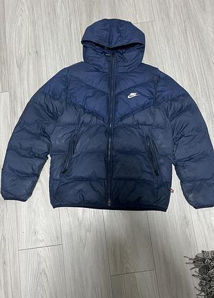 Пуховик nike storm-fit синій