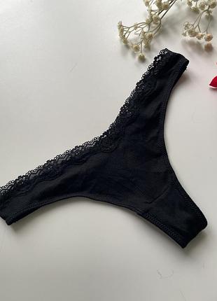 Трусики в рубчик з мереживом h&m