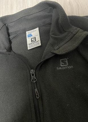 Флісова кофта salomon чорна 2