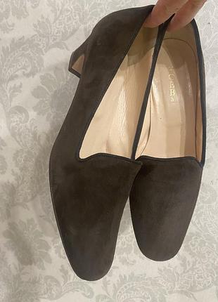 Туфли лоферы замшевые hobbs (made in italy), р. 38