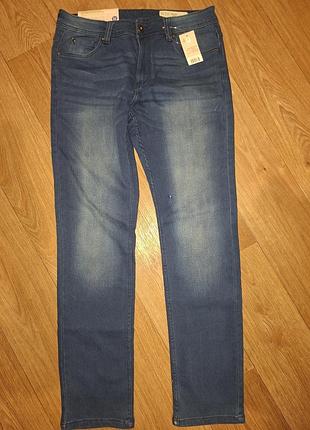 Нові чоловічі джинси м m 50 розмір 34/32 європ livergy slim fit прямі сині