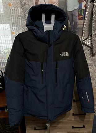 Куртка чоловіча the north face зимова чорно-синя