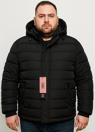 Куртка зимняя boos & jack мужская больших размеров 5xl-10xl с утеплителем тинсулейт,черный,10xl
