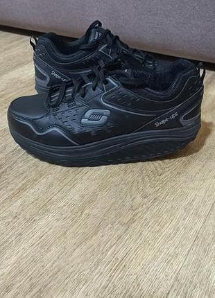 Жіночі кросівки skechers shape-ups чорні, устілка 25 см