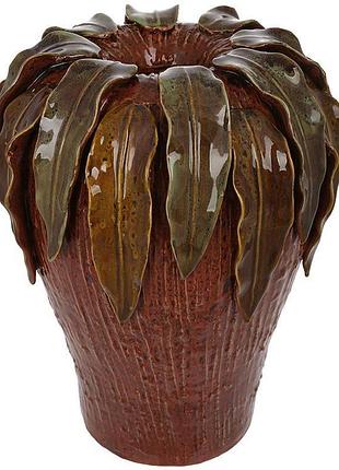 Ваза керамическая "brown leaf" ø24x33.5см с объемным декором