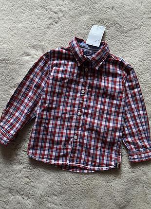 Tommy hilfiger дитяча сорочка, сорочка в клітинку