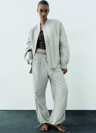 Куртка бомбер oversize zara xs-s