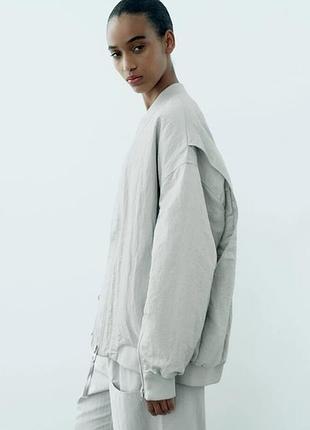 Куртка бомбер oversize zara xs-s 7