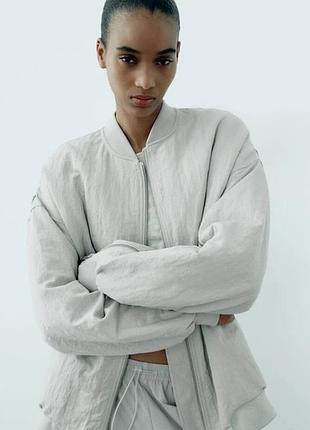 Куртка бомбер oversize zara xs-s 3