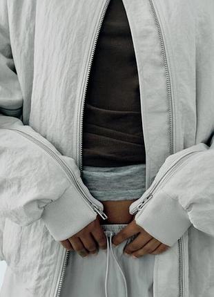 Куртка бомбер oversize zara xs-s 8