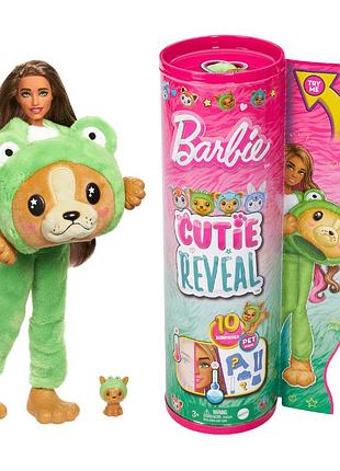 Лялька barbie "cutie reveal" серії "чудове комбо" – цуценя в костюмі жабки (hrk24)