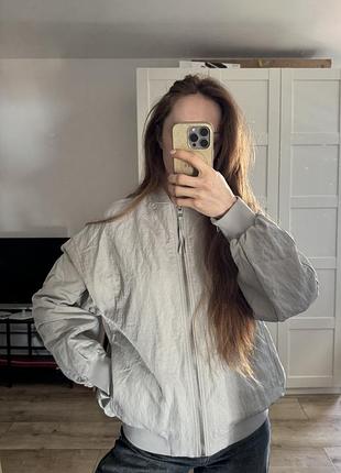 Куртка бомбер oversize zara xs-s 4