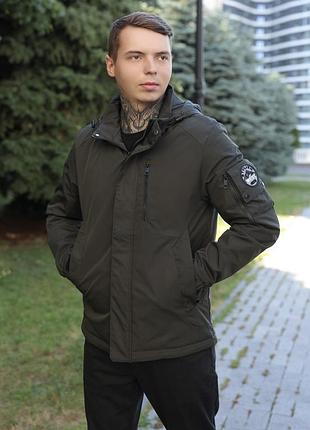 Куртка bihor чоловіча демісезонна l–5xl (46–56), туреччина, класична,хакі, xxxl