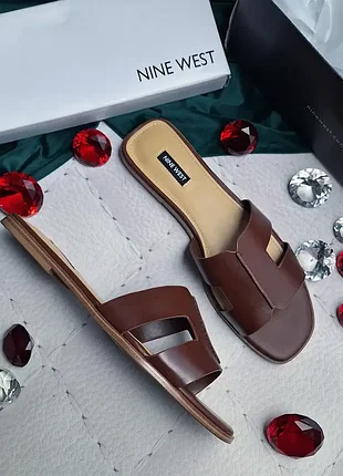 Nine west оригінал коричневі жіночі сандалії великого розміру
