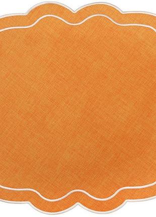 Набор 6 тканевых сервировочных салфеток (плейсмат) "orange wave" 40x50см оранжевый