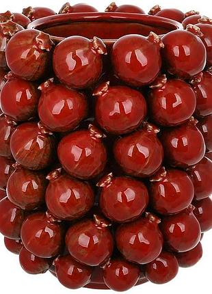 Ваза фарфоровая "pomegranate" ø24х27см, бордовая