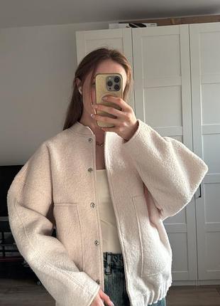 Куртка бомбер букле zara xs-s