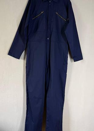 Новый мужской рабочий комбинезон trojan workwear (размер l tall / xl / 52-54) - темно-синий спецодежды / 65% полиэстер, 35% хлопок