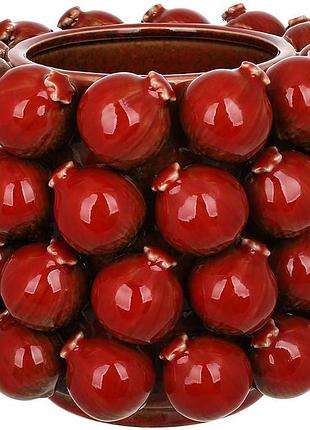 Ваза фарфоровая "pomegranate" ø19х16см, бордовая