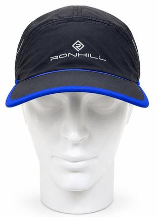 Ronhill men’s trail running cap black/cobalt, лінійка trail, 100% поліестер, тканина activelite кепка бейсболка 🧢 для бігу спорту