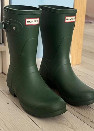Гумові чоботи жіночі hunter зелені