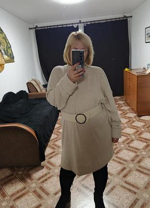 Платье платье свитер батал теплая кофта туника свитер туника длинный женский большого размера