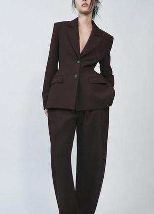 Брюки жіночі zara коричневі 2