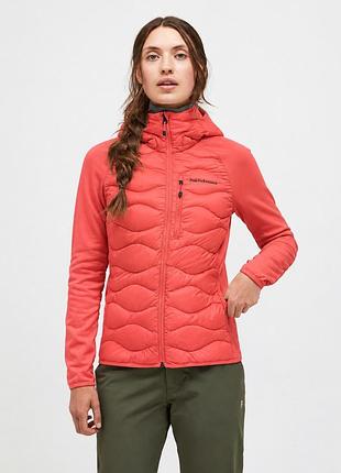 Peak performance helium hybrid down hood jacket жіноча гібридна куртка пуховик